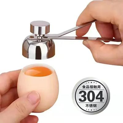 304 Metal Egg Shell Opener Eggshell Cutter Double Head Egg Topper Shell Opener Boiled Raw Creative Kitchen Gadgets Accessories