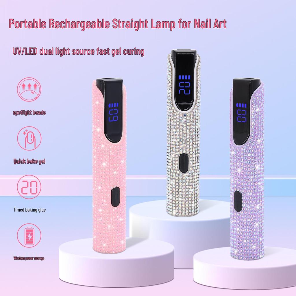Wiederaufladbare UV/LED-Nagellampe mit Strasssteinen - Schnelltrocknende Gelhärtung für den Salongebrauch