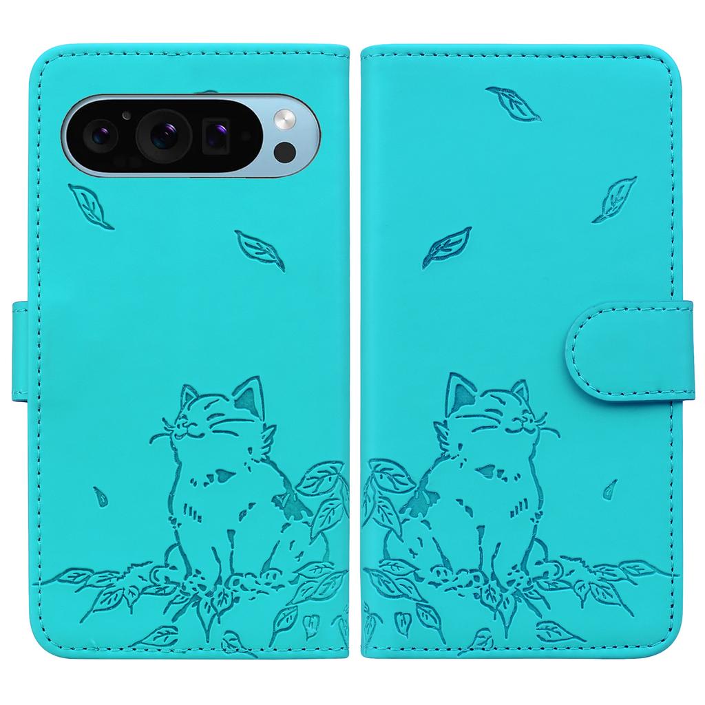 For Google Pixel 10 Pro/Pixel 10/Pixel 9 Pro/Pixel 9 Case Wallet Cat Pattern Imprinted Leather Phone Cover