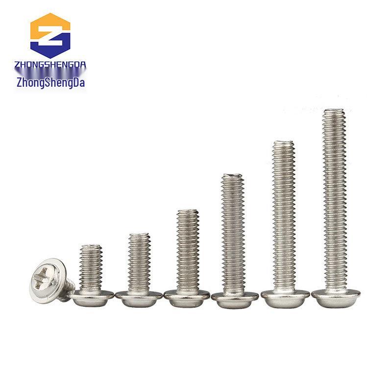 304 Stainless Steel Door Cabinet Handle with Cross Round Head and Pan Head Washer Screws (M2/M3/M4/M5)