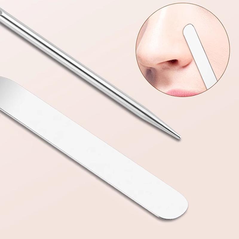 Paslanmaz Çelik Fondöten Spatulası Maske ve Göz Kremi Kaşıkları Çok İşlevli Yüz Kazıma Metal Güzellik ve Cilt Bakım Aletleri Seti