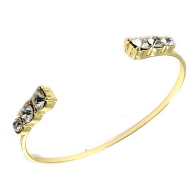 [N8890] - Pulseira designer 'Sissi' branco dourado