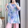 Hanfu pajamas women's spring summer new Chinese-style cotton and silk suit cotton silk medium-sleeved loose loungewear can be worn thin