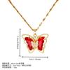 Fantastic Crystal Gold-Color Butterfly Necklace for Women Rhinestone Symmetrical Pendant Accessories Party Jewelry Gifts