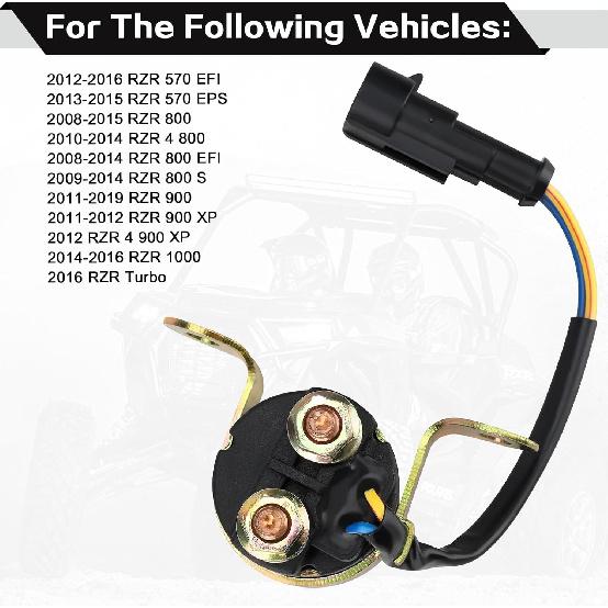 Starter Solenoid Relay For Polaris Ranger 400 500 570 700 800 Sportsman 500 700 800 RZR 4 S XP 570 800 900 Replace 4010947 4012001