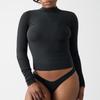 Women's Slimming Long Sleeve Yoga Top - Nude Feel, Round Neck