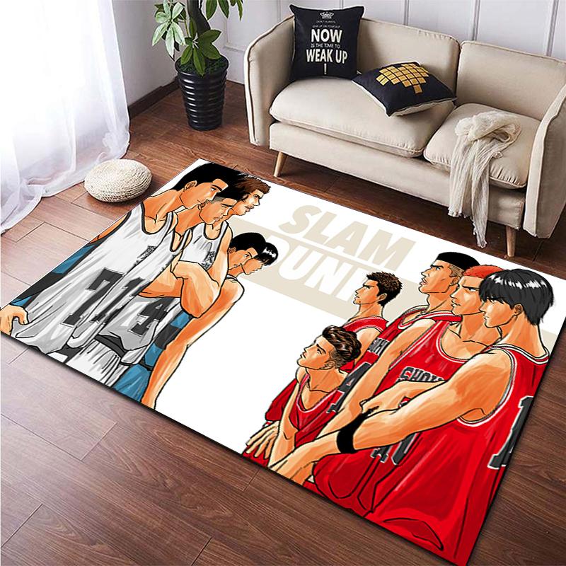 Slam Dunk Digital Painting Carpet for Living Room Large Area Rug Black Soft Carpet Home Decoration Mats Boho Rugs Picnic