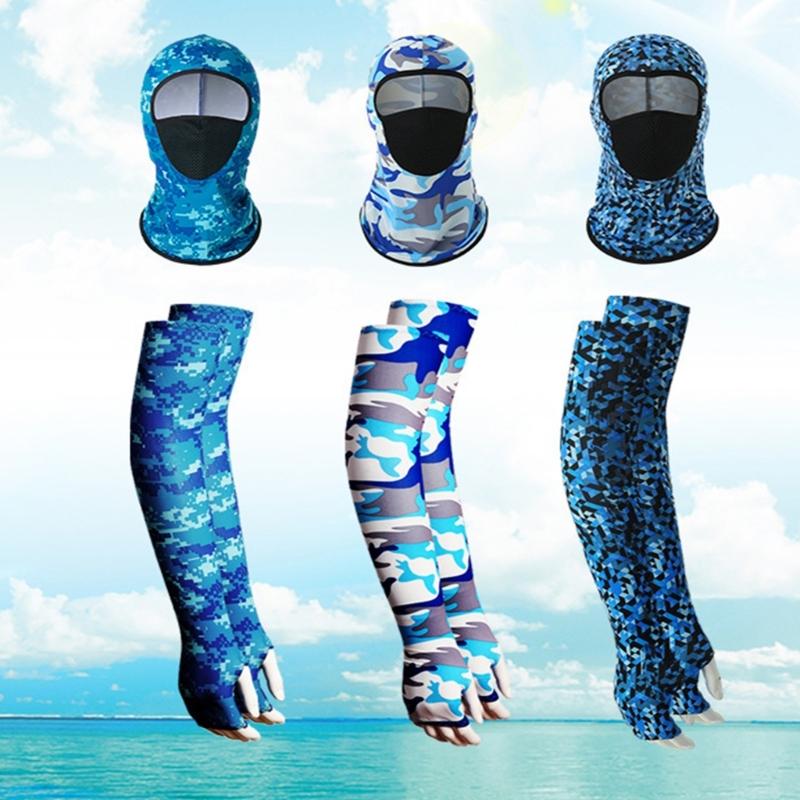 Sun Protections Neck Gaiters Long Neck Cover Scarfs Breathable Full Face Cover With Thumb Sleeve Cycling Mesh Face Mask
