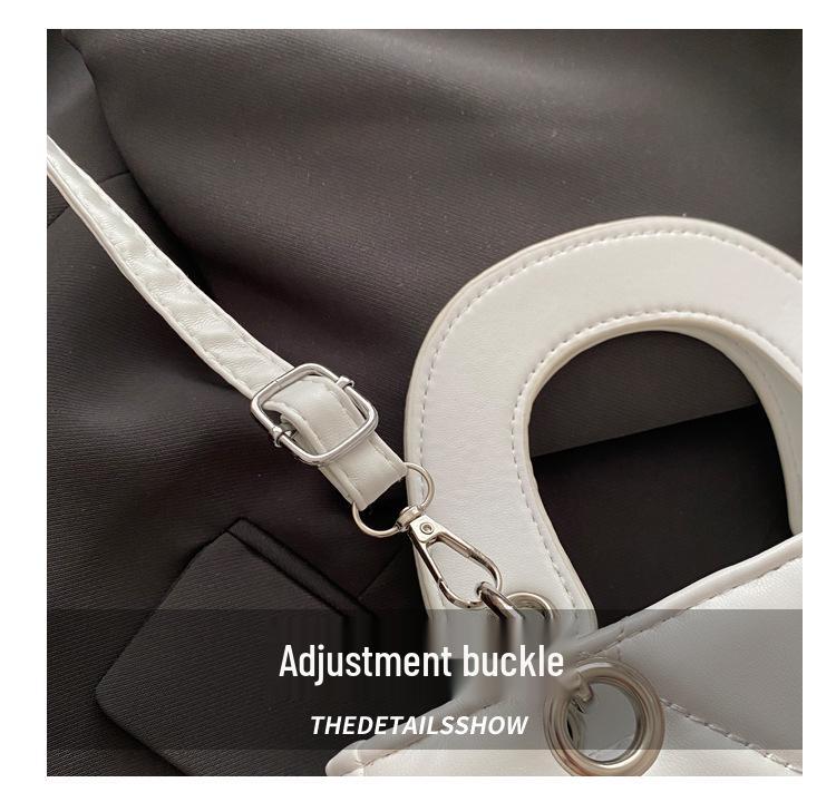 Trendy 2025 Argyle Embroidered Korean-Style Large Capacity Crossbody Handheld Bag