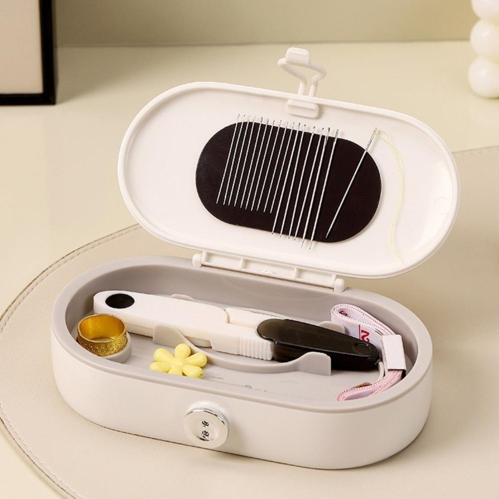 Portable Mini Sewing Box Set Dopamine Home Sewing Box Magnetic Needle Thread Box  Family