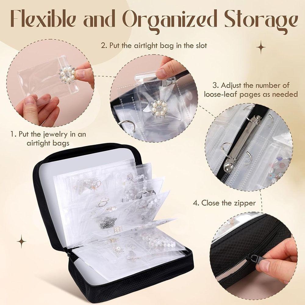 Sealed Clear PVC Jewelry Organizer Dust-proof Necklace Ring Packing Bag Jewelry Display Bag Travel