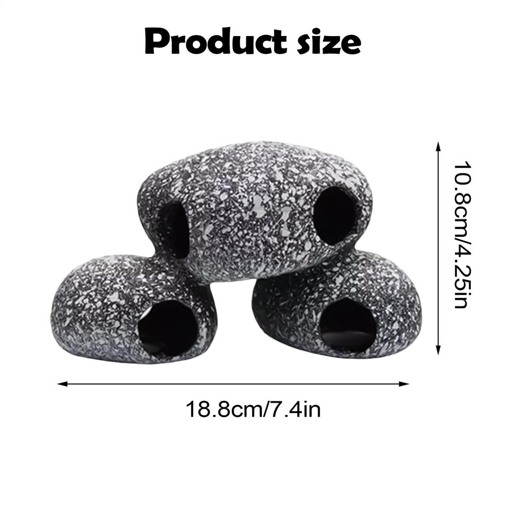 Cave For Fish Tank Tunnel Decoration Realistic Aesthetic Aquarium Cave For Freshwater Saltwater Shrimp Terrarium Reptile Snake