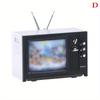 DollHouse Mini Retro TV Toy Ornaments Miniature Simulation Furniture for Living Room Decoration