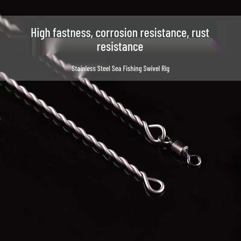 T-Shaped Twisted Wire Hook Rig with/without Rings, Tiānpíng Leader Holder, Swivel, Wire Rig Brancher