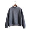 Solid Color Small High Neck Loose Casual Plus Velvet Long Sleeved Top