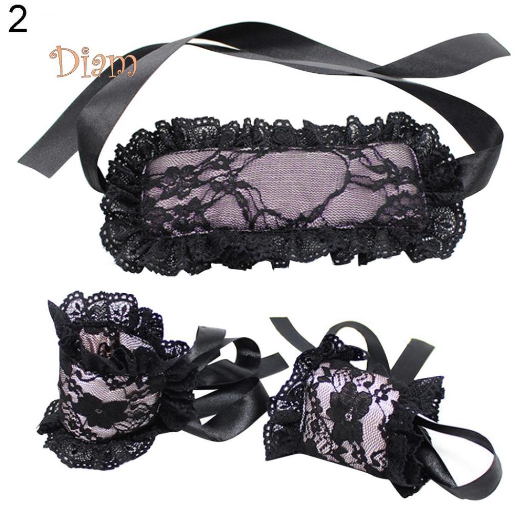 1 Set Erwachsene Spiele Sex Spielzeug Für Paare Sexy Spitze Augenbinde Patch + sex Handschellen Fetisch