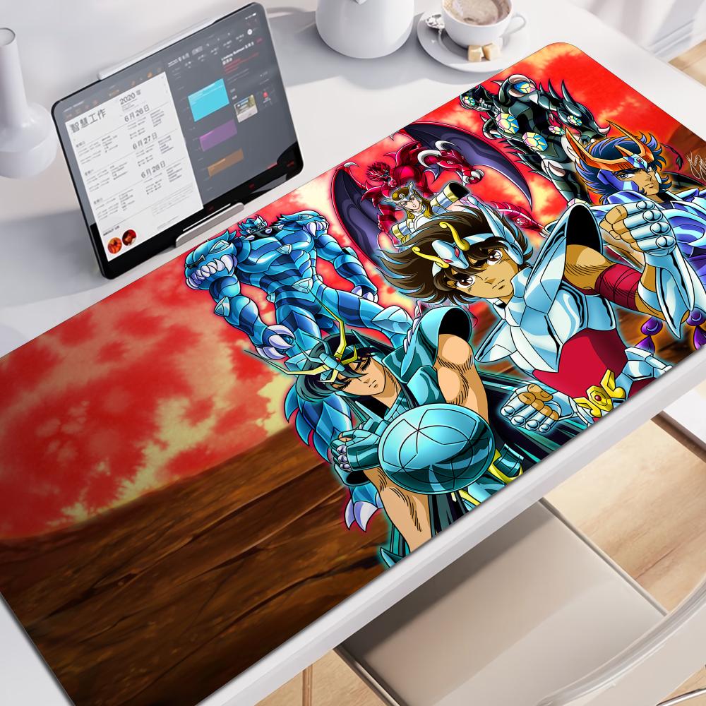 HD Printing Anime Saint Seiya Mousepad Natural Nonslip Rubber Game Mouse Durable Desktop Mousepads Keyboard Pad Deskmat