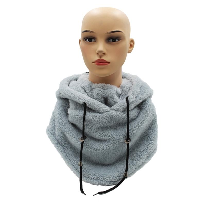 Furry Balaclava Face Cover Hat Hooded Sports Cap Accessory for Cold Weather