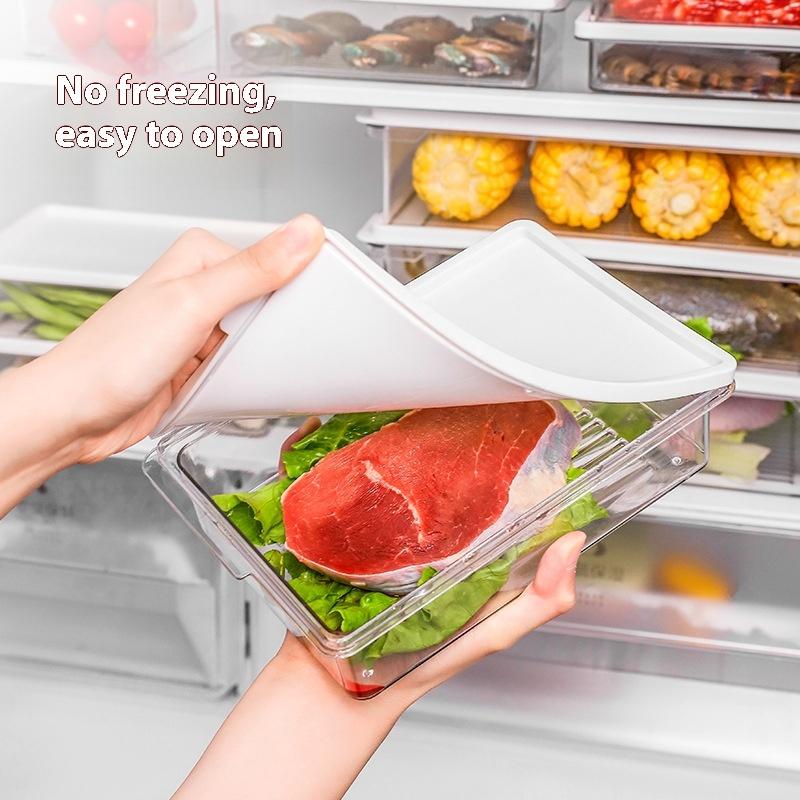 Refrigerator Storage Box, Fruit Fresh-keeping Box, Special Kitchen Rectangle Can Be Stacked with Food-grade Frozen Sealed Box