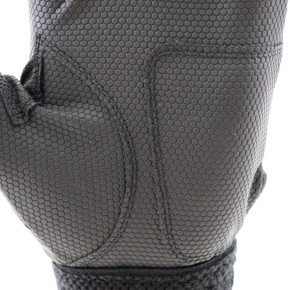 ZETT Batting Gloves for High School Size Medium Students, Hands, Bg613hs, Black, 1900, (24-25cm)