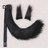 Fox Ears Tail Set Handmade Plush Animal Cosplay Props Realistic Design Role Play Halloween Party Accessories