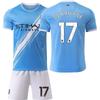 25-26 Manchester City thuistenue, fanversie, shirt met korte mouwen voor kinderen, maat 47 Forden nr.. 9 Haranddoku