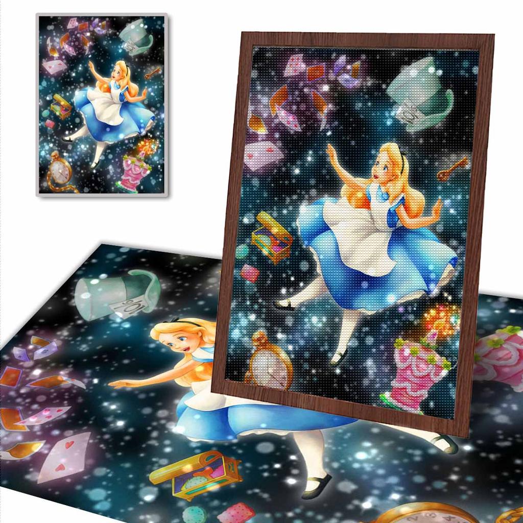 Full Round Diamond Painting Alice's Dream Art Rhinestone Picture Mosaic DIY 5D Cross Stitch Embroidery Home Decoration