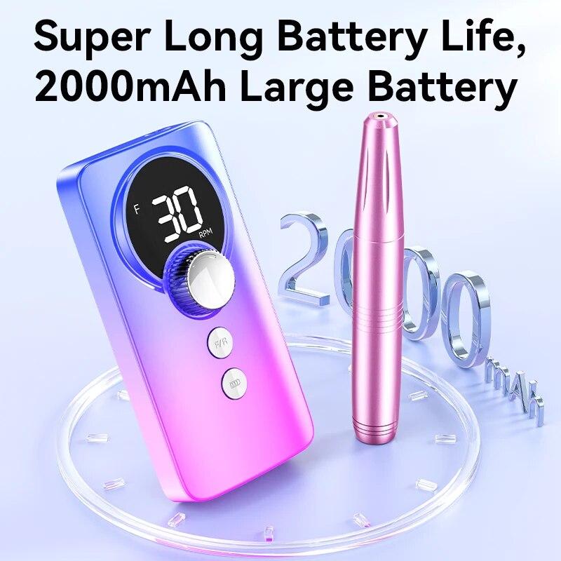 Rechargeable Electric Nail Drill Machine With USB Connect Nail Polish Remover Drill Set Manicure Sander Low Noise File Manicure
