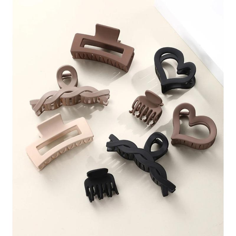 New Fashion Milk Cafe F Hairpin Combination Grab Clip Set Amazon Frosted All-match Hinky Hair Accessories Shark Clip
