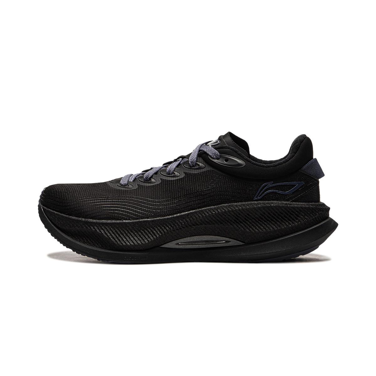 

New LINING Yueying 4PRO Running Shoes Men s Low top Black/Mountain Blue ARHU013-5 39.5