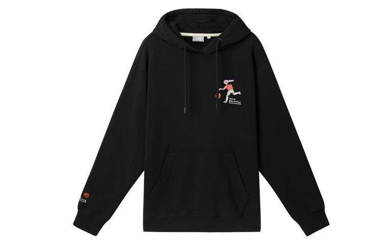 New Balance Sweatshirts Unisex Black Hooded Moderate Regular NCA47112-BK L