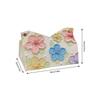 Artistic Colorful Flower Pattern Leather Tissue Holder Portable Napkin Dispenser Perfect For Home And Office Use