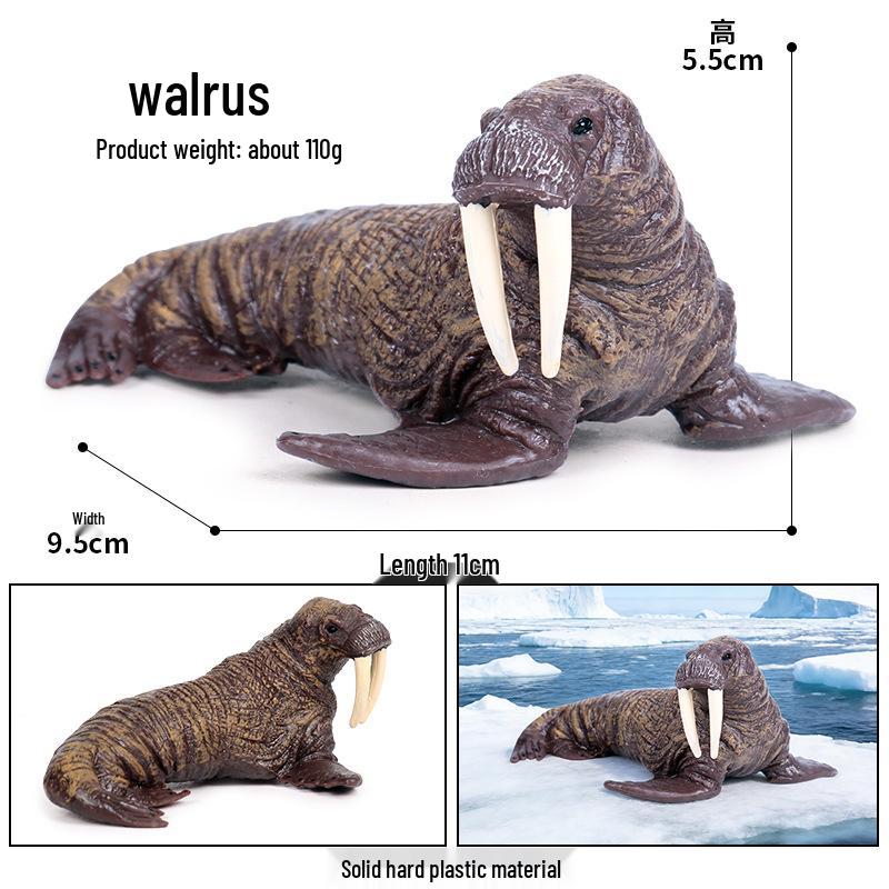 Realistic Arctic Animal Toy Set - Polar Figure Birthday Gift & Cake Decoration