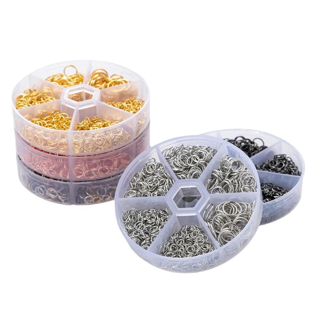 DIY Jewelry Making Kit: Single Loop Jump Rings & Ear Ornament Chains