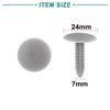 ACROPIX Universal 6.5mm Hole Diameter Plastic Rivet Fasteners Fender Bumper Push Pin Clips Gray - Pack of 10