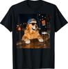 Golden Retriever Drinking Beer Meme Funny Dog Smoking Cigar T-Shirt