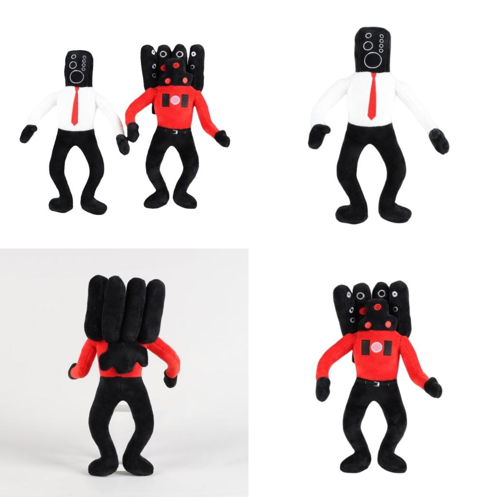 Bookfong Skibidi Toilet Speakerman Plüschtier, Lustiges und entzückendes Tierdesign, Kurzes Plüschmaterial, Perfekt für junge Erwachsene