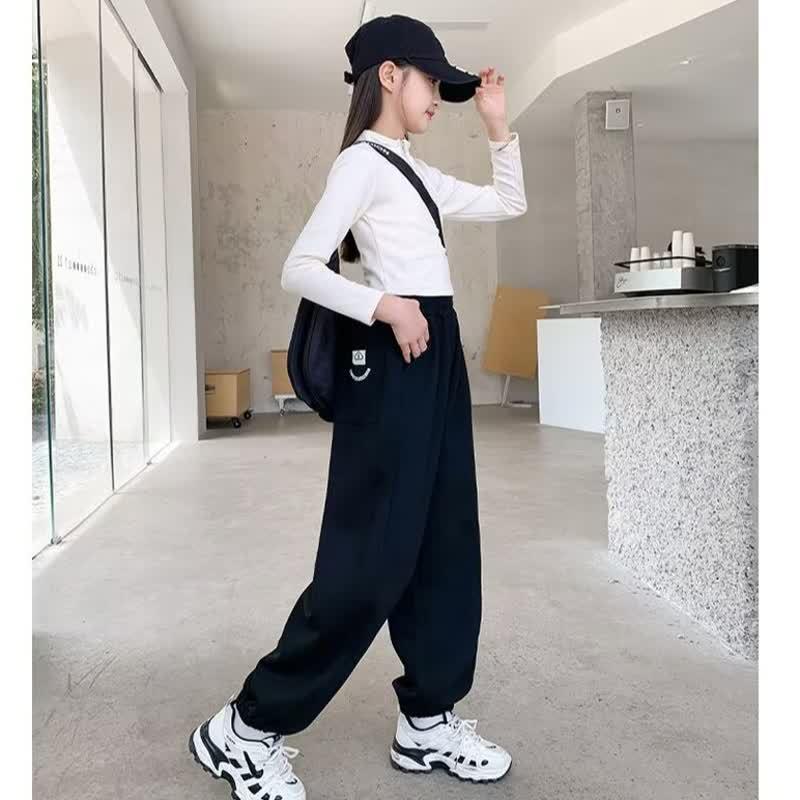 2025 Trendy Wide-Leg Casual Pants for Girls - Autumn Collection