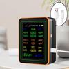 Air Quality Pollution Meter HCHO TVOC CO CO2 PM2.5 PM10 Temperature Humidity Meter with Buzzers Tester Color Display