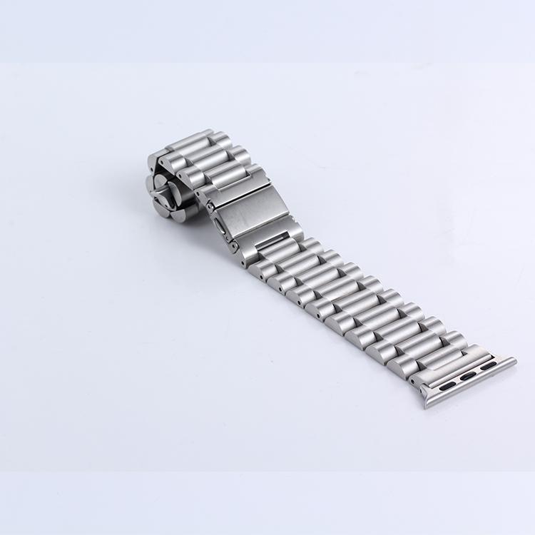 Keepwin Metal Material Solid Watch Band Mesh Wrist Metal Stainless Steel Watch Band Strap for Apple IWatch 9 8 7 6 5 4 3 2 1 SE