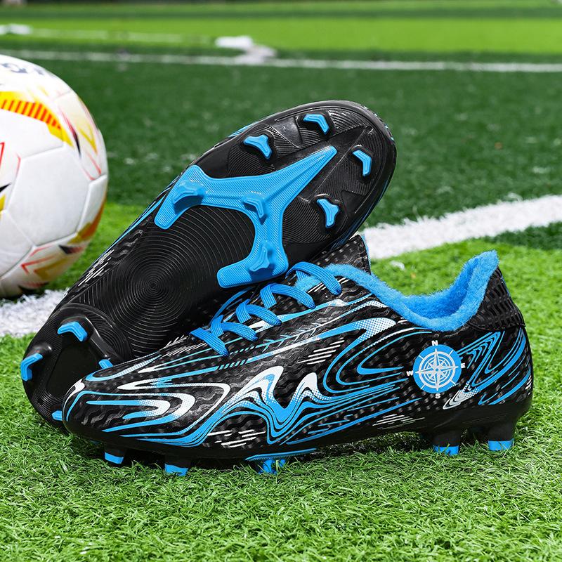 Children's football shoes Velcro broken nails medium and large children's men's and women's long nails lightweight shock absorption grass training 