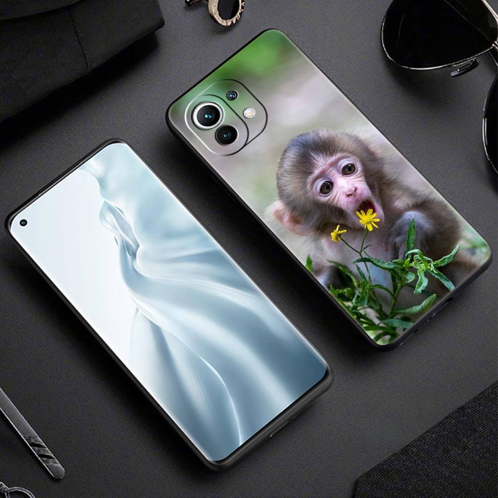 Phone Case For Xiaomi Mi 15 14 13 12 11 Lite 14T 13T 12T 11T Pro Poco X7 X6 X5 X3 Pro F6 F5 F4 Cover Cute Funny Monkey