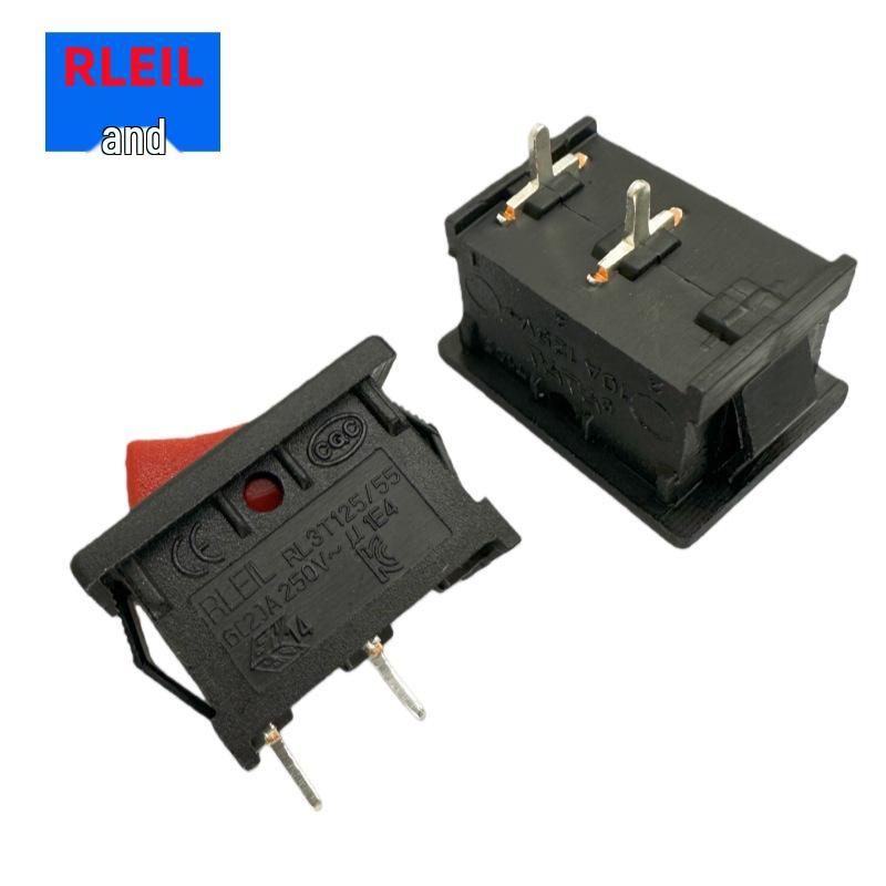 Rocker Power Switch RL3T125/55: 2 Pins, 2 Positions, 6A, 250V