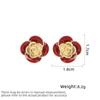 Women's Light Luxury Design Elegant Vintage Enamel Flower Earrings Fashionable And Versatile, Niche Design Earrings