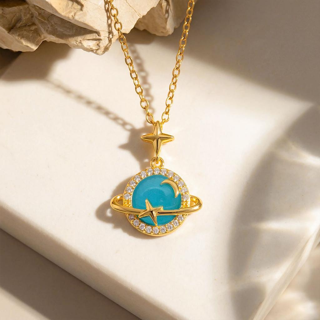 Necklace Women's New Dream Planet Series Exquisite Necklace Niche Design Light Luxury Fashion High-end Titanium Steel Accessories