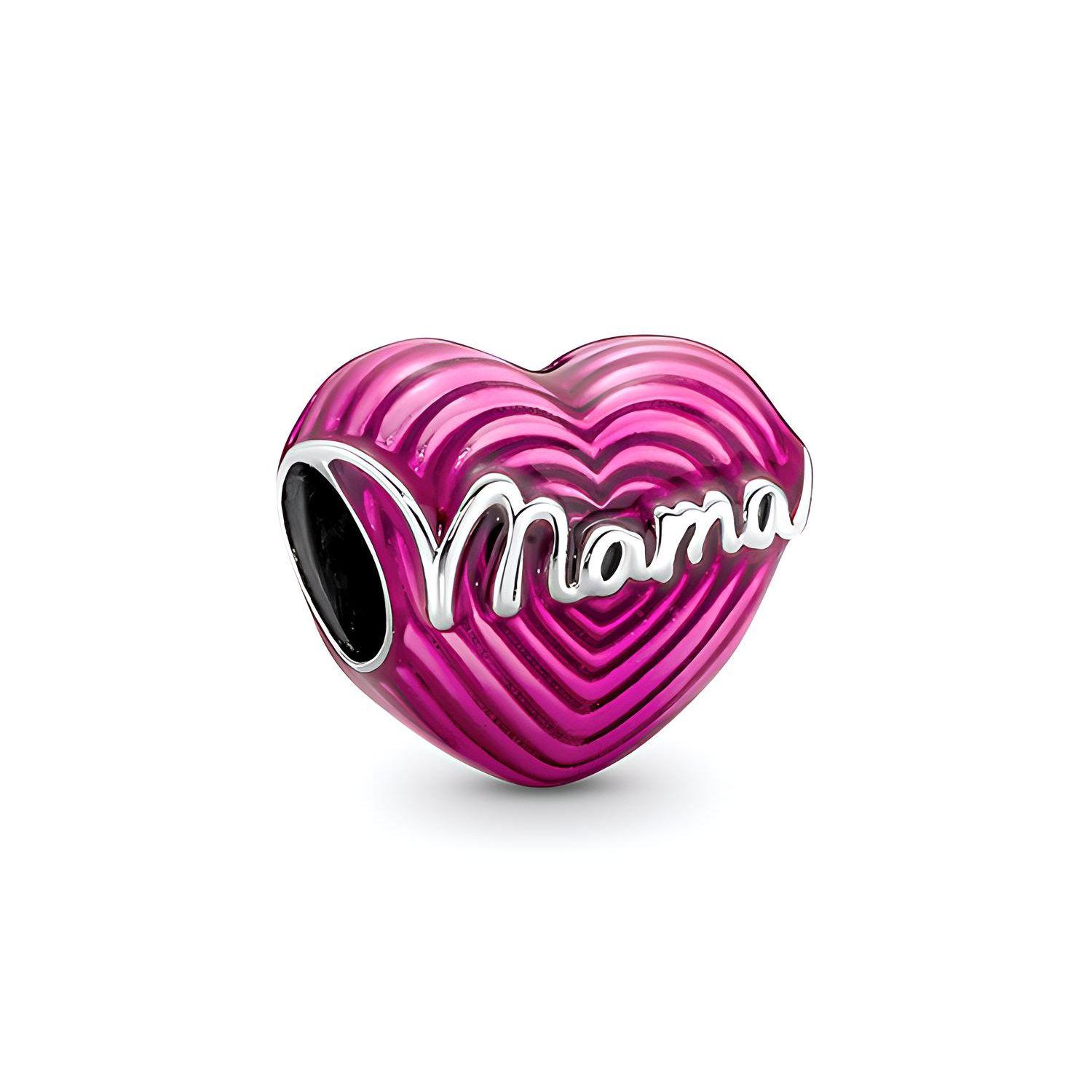 Pandora Love Mama Heart Charm Men Charm Pink 791505C01 Pink,F
