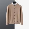 Men'S Cashmere Cardigan Round Neck Autumn/Winter Seven-Needle Thickened Long-Sleeve Loose Cardigan Sweatshirt Wool Knit Sweater Batch