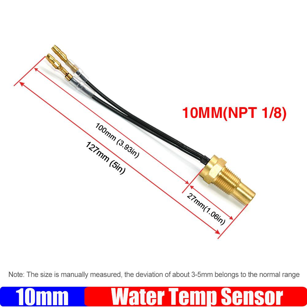 ZMFJH Retro Pointer 52MM Water Temperature Gauge with Sensor 301-23ohm Red Yellow LED 40-120℃ Water Temp Meter Auto Car Boat
