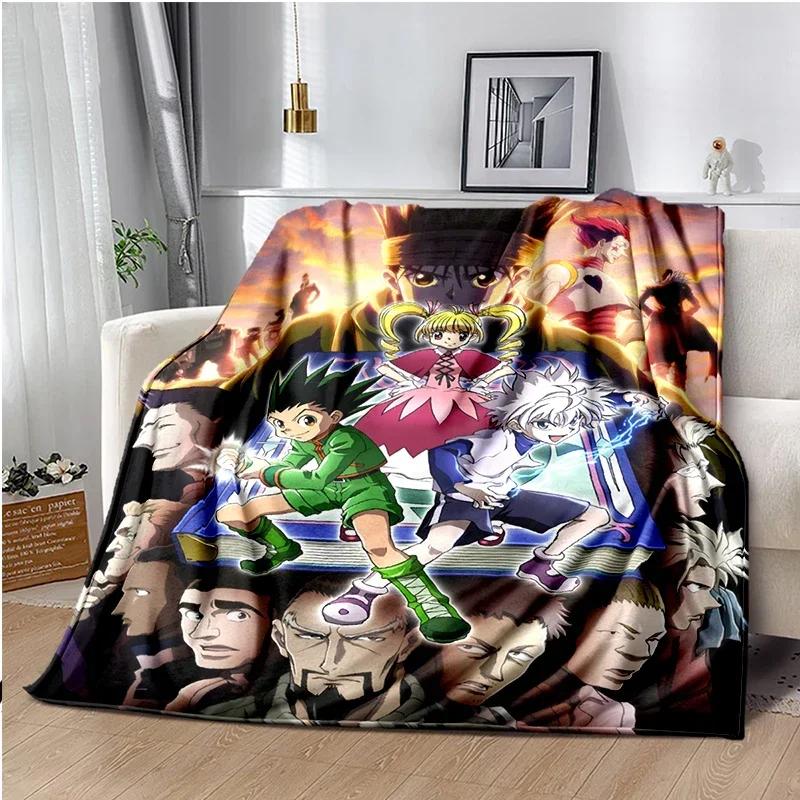 HUNTER X HUNTER Wurfdecke Anime Weiche Decke Leicht Warm Cartoon Decken für Kinderzimmer Schlafzimmer
