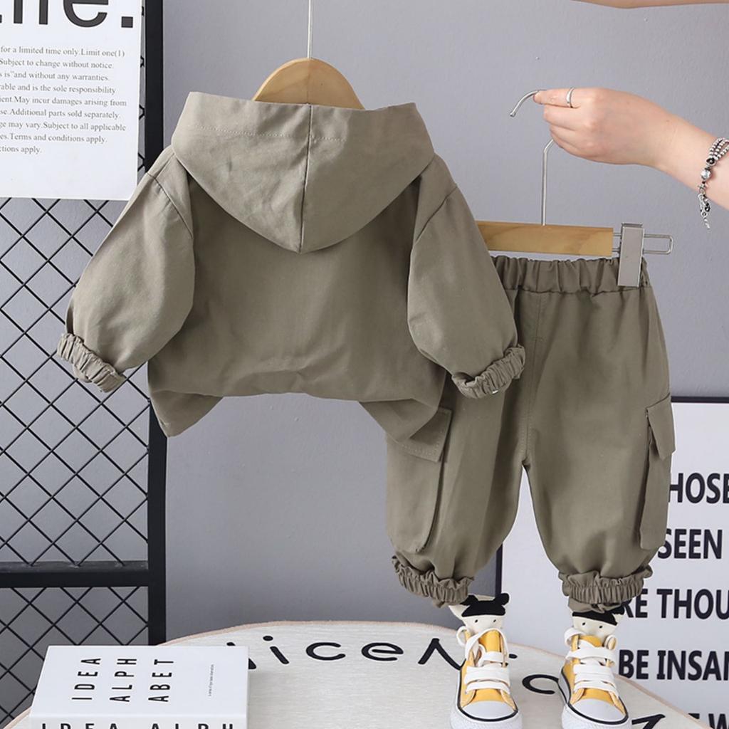 Uformelt langermet sett for barn, komfortable hverdagsantrekk